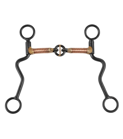 1062 Black Steel Training Snaffle Bit