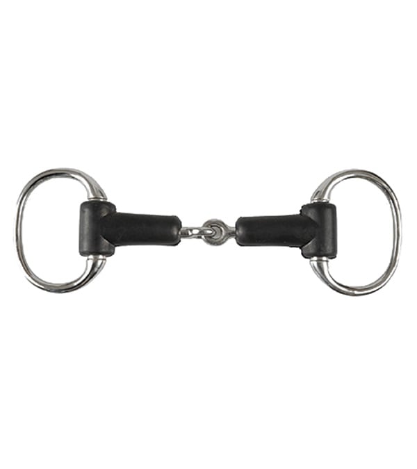 Picture of Jacks 215551R-5-1-4 Rubber Jointed Eggbutt Snaffle Bit - 5.25 in.