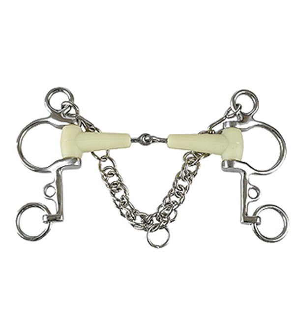 Picture of Jacks 212511P-5-1-2 Apple Pelham Bit with Stainless Steel Rings - 5.50 in.