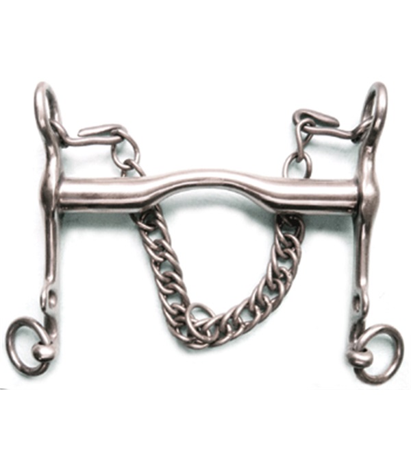 20119-5-1-2 German Silver Low Port Weymouth Bit - 5.50 in.