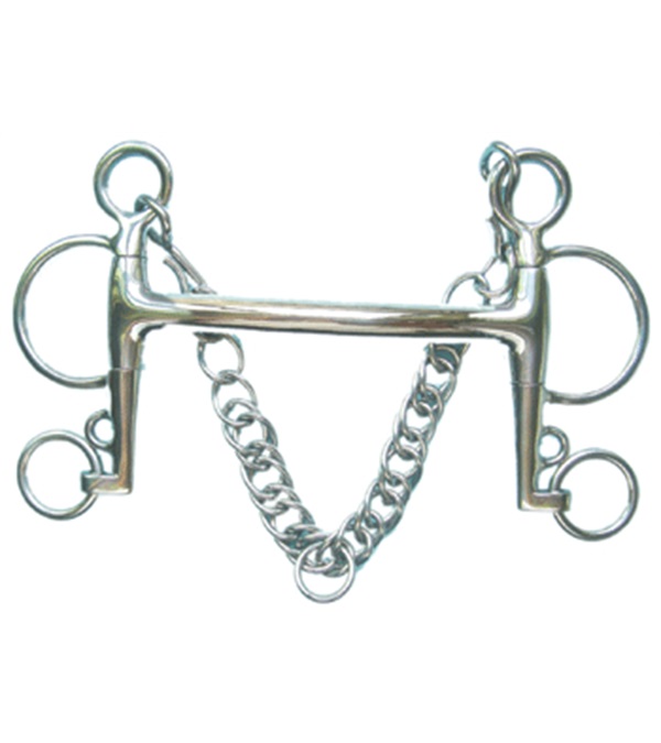 Picture of Jacks 20142-5 Stainless Steel Mullen Mouth Pelham Bit - 5 in.