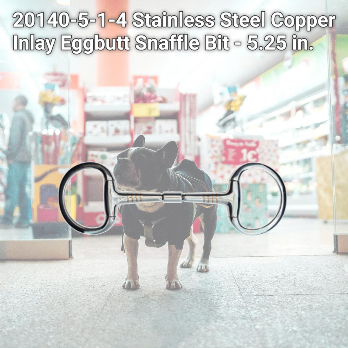 Picture of Jacks 20140-5-1-4 Stainless Steel Copper Inlay Eggbutt Snaffle Bit - 5.25 in.
