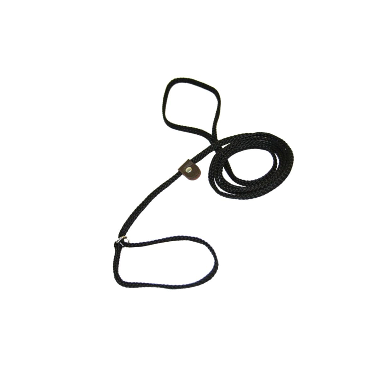 Picture of Lone Wolf 3647-BK Flat Braided Rope Lead with Slip, Black - 0.25 in.