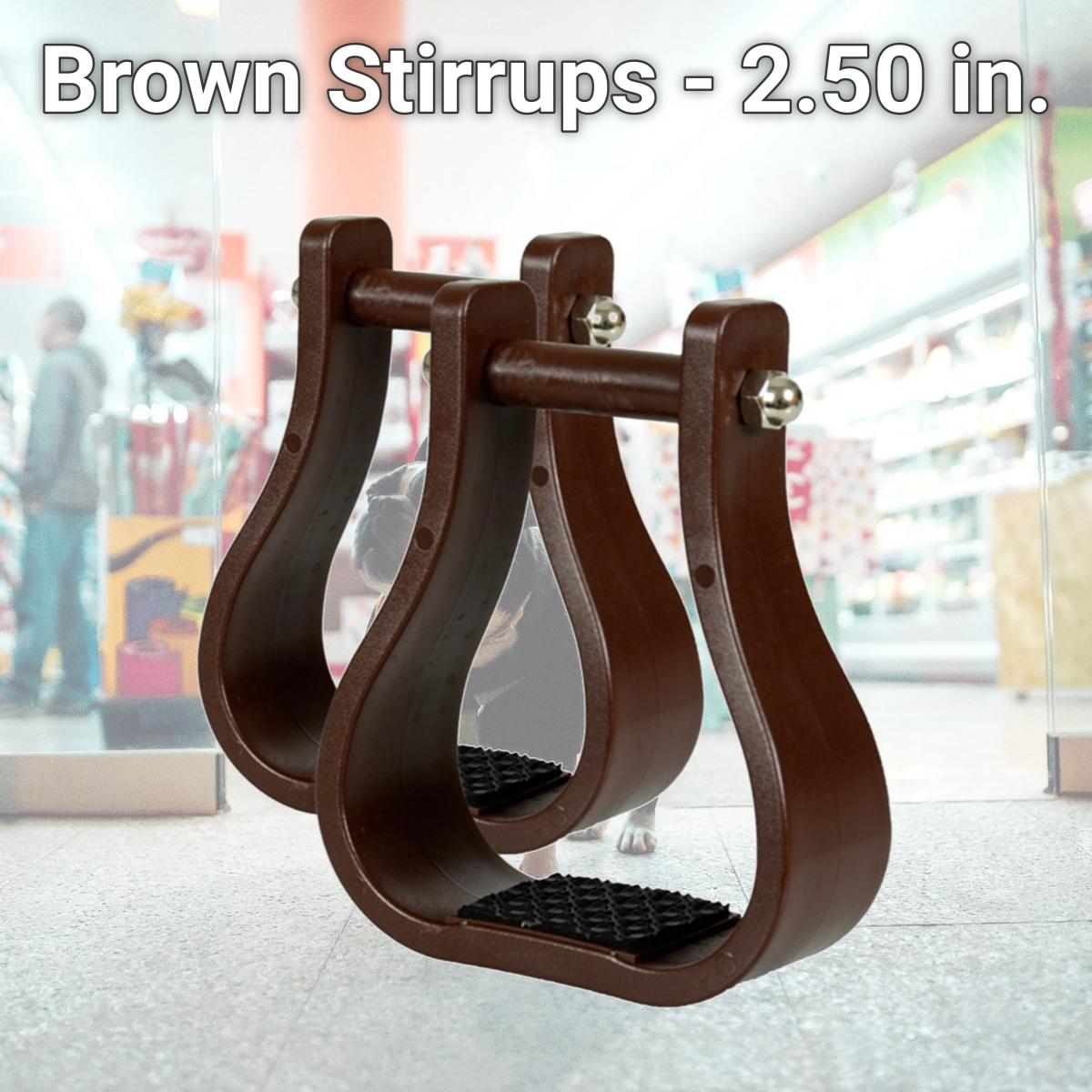 Picture of Jacks 59 Brown Stirrups - 2.50 in.