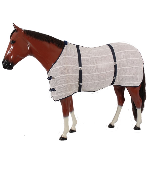 Anti & Sweat Sheet, Natural & Navy - 80 in.