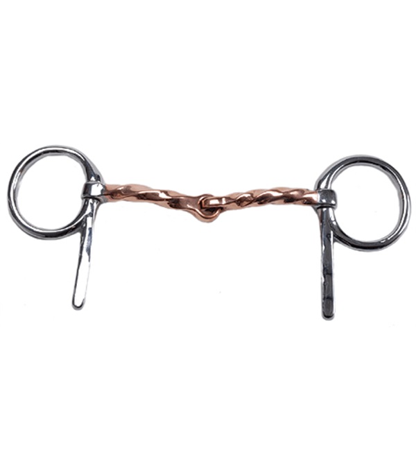 1557 Slow Twist Copper Snaffle Bit
