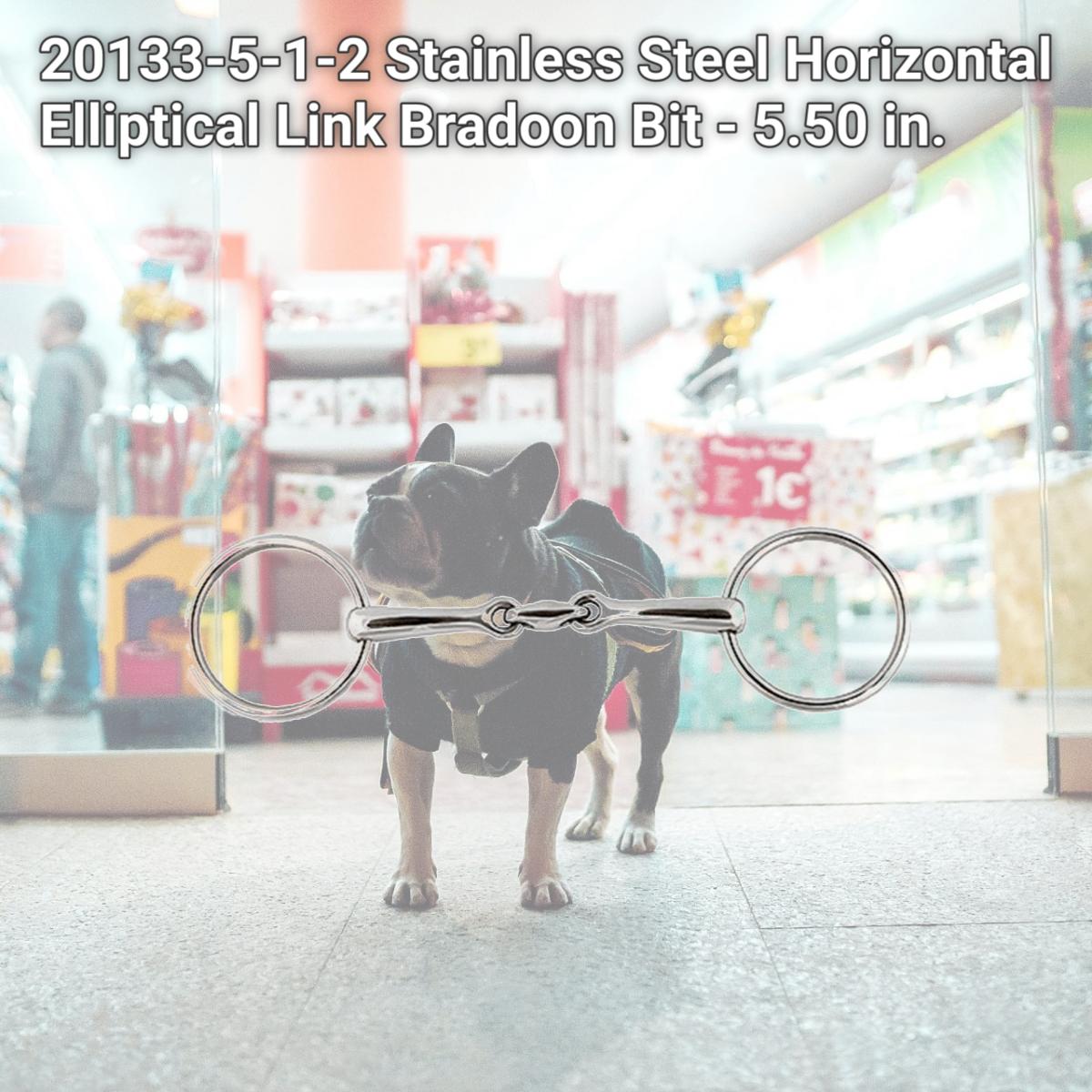 Picture of Jacks 20133-5-1-2 Stainless Steel Horizontal Elliptical Link Bradoon Bit - 5.50 in.