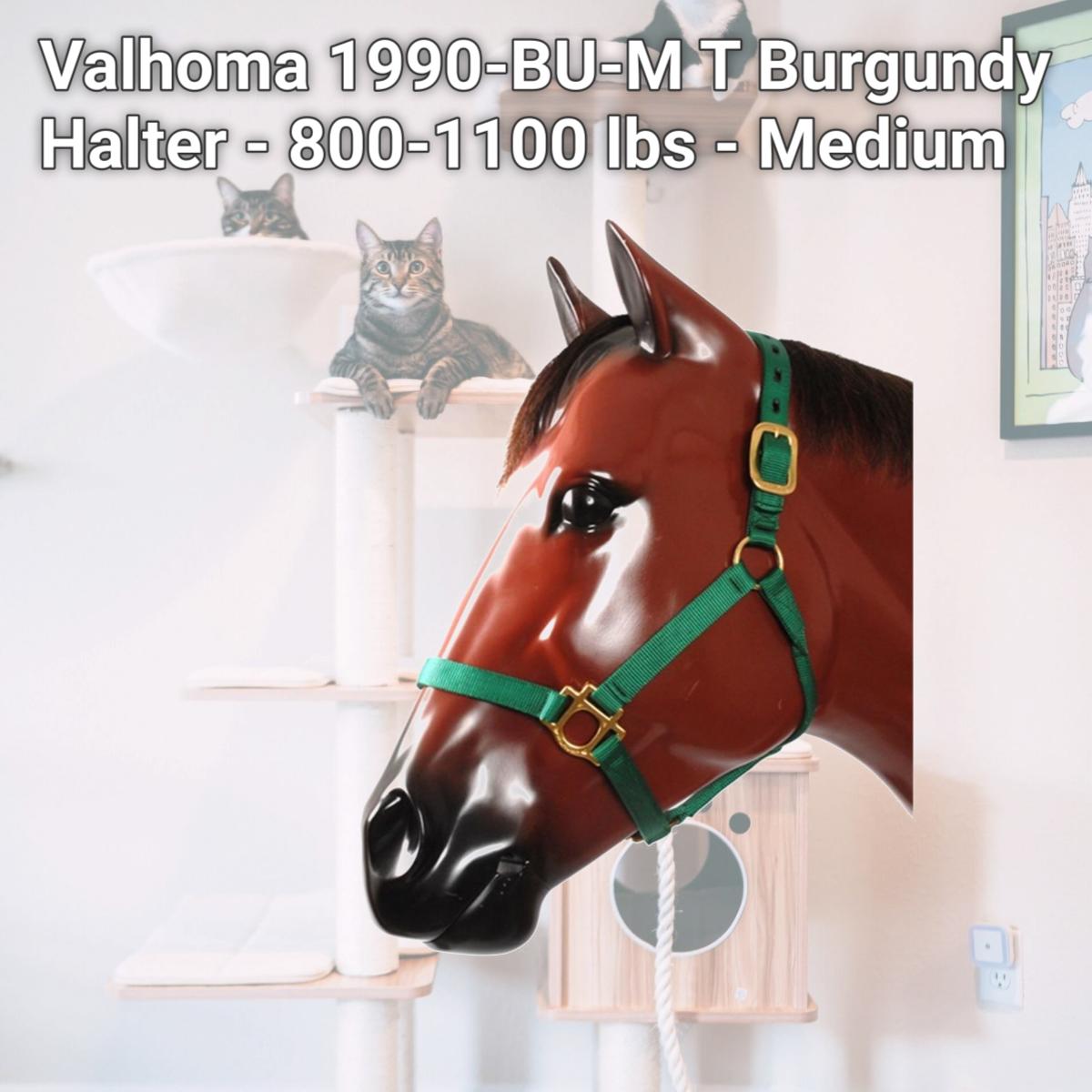 Picture of Valhoma 1990-BU-M T Burgundy Halter - 800-1100 lbs - Medium