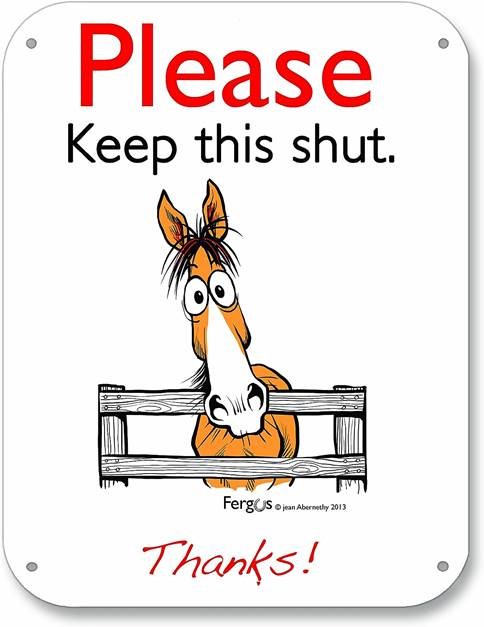 Picture of Fergus 3617-W112 Keep Shut Barn Sign