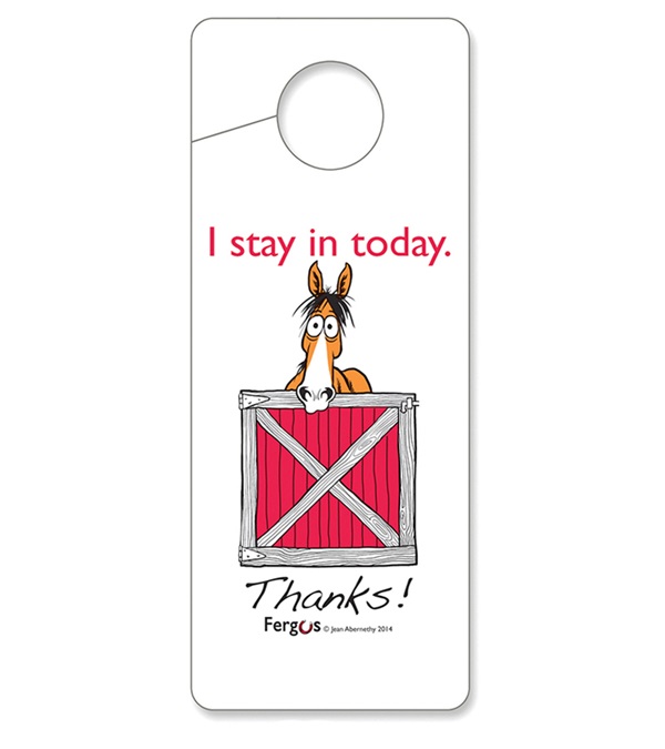 Picture of Fergus 3619-W114 I Stay in Hanging Door Sign