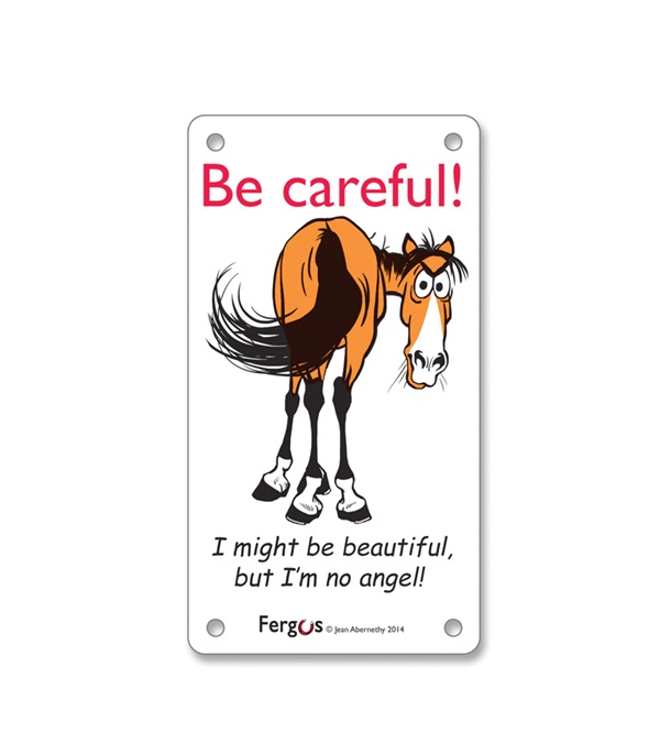 Picture of Fergus 3618-W117 Stall Sign Caution