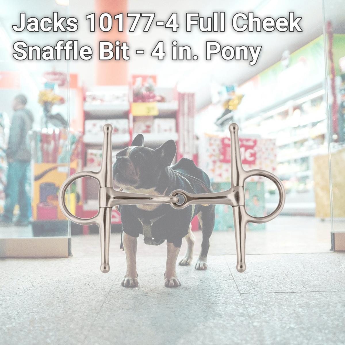 Picture of Jacks 10177-4 Full Cheek Snaffle Bit - 4 in. Pony