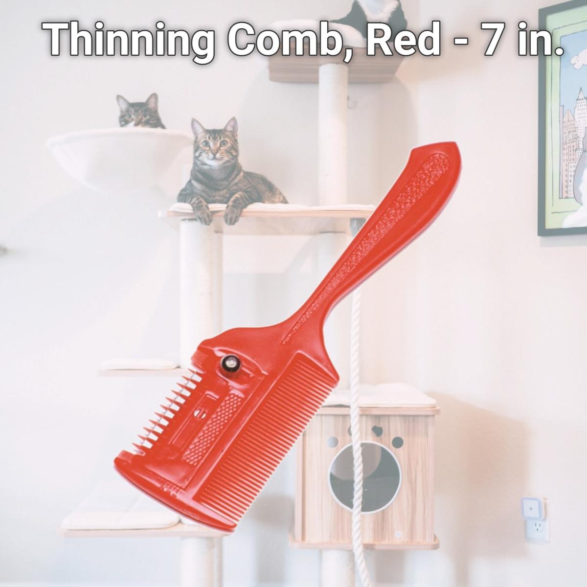 Picture of Jacks 10258 Thinning Comb, Red - 7 in.