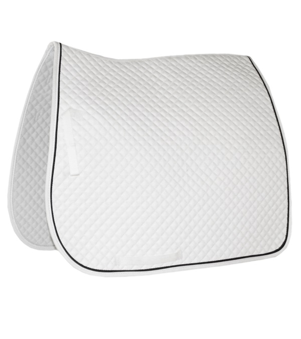 10333-BK-WH-BK Quilted Dressage Pad, Black & White