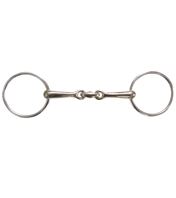 20154-5-1-4 German Silver Horizontal Elliptical Link Bradoon Bit - 5.25 in.