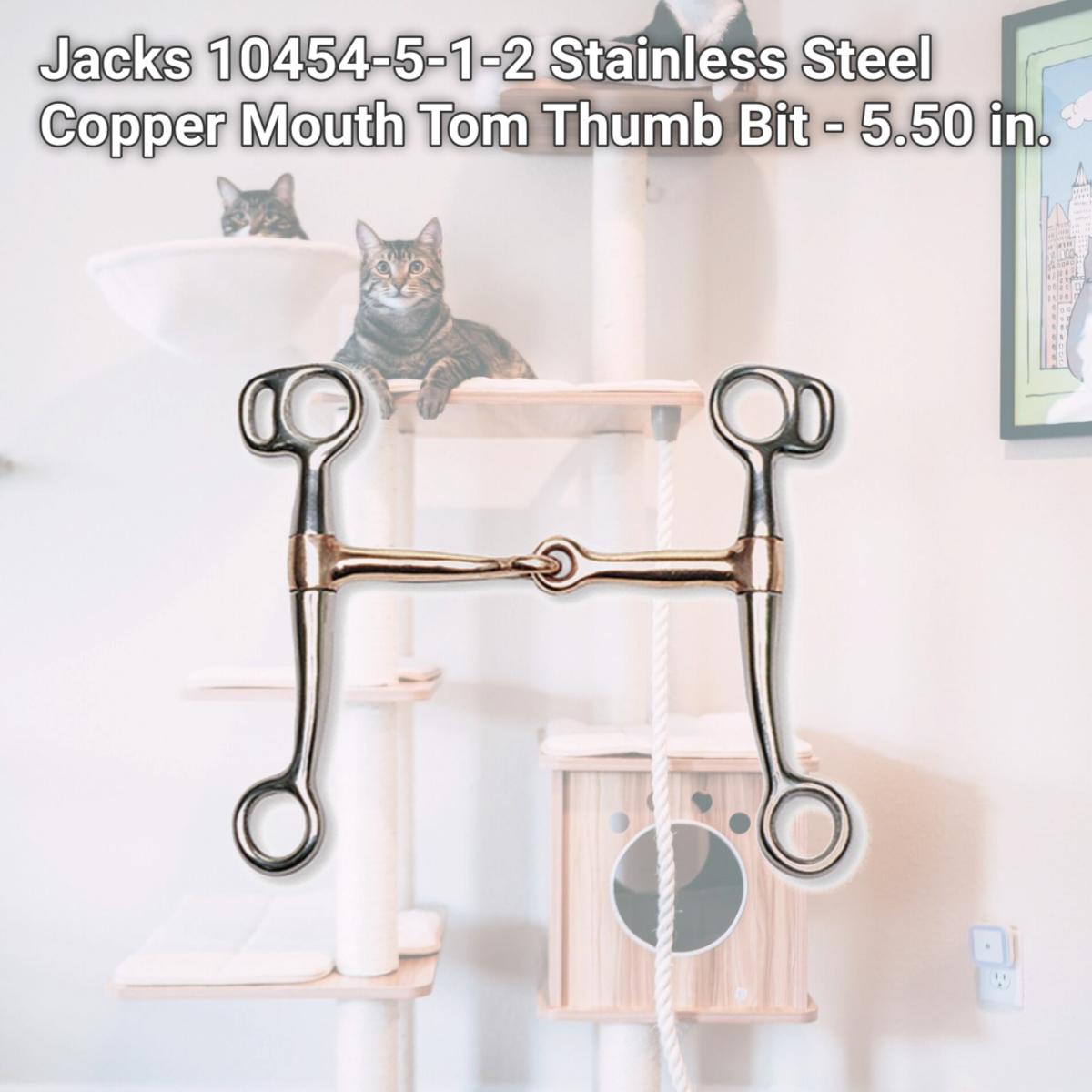Picture of Jacks 10454-5-1-2 Stainless Steel Copper Mouth Tom Thumb Bit - 5.50 in.