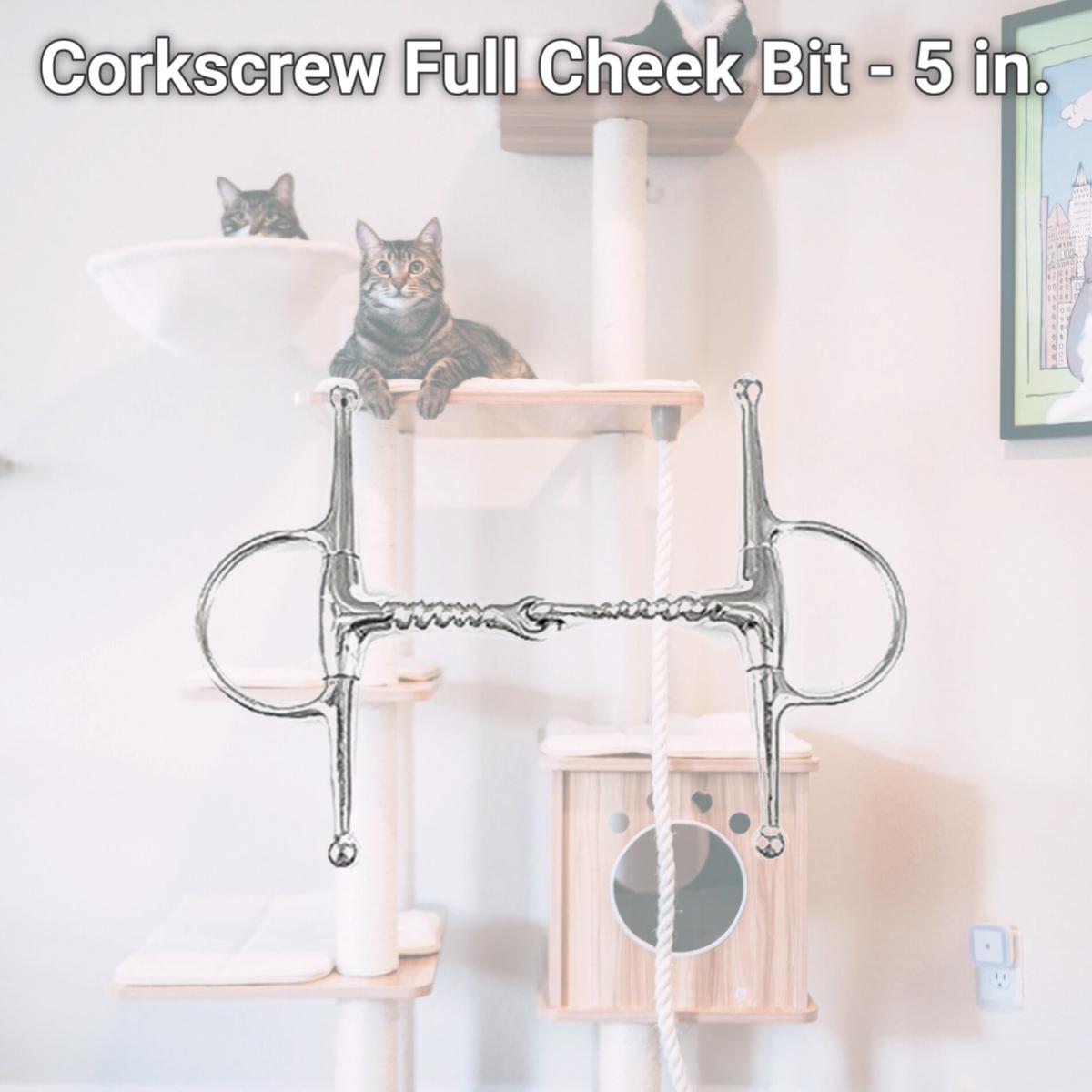 Picture of Jacks 1024-5 Corkscrew Full Cheek Bit - 5 in.