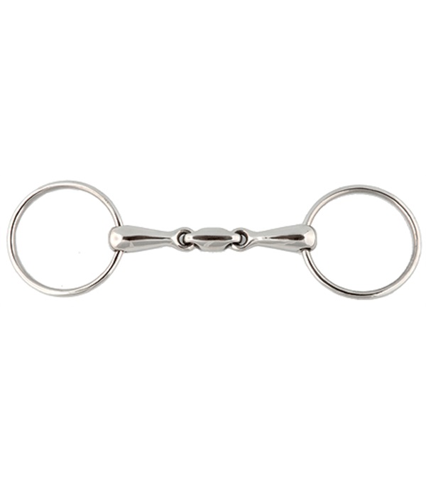 20109-5-1-4 Stainless Steel Horizontal Elliptical Loose Ring Snaffle Bit - 5.25 in.
