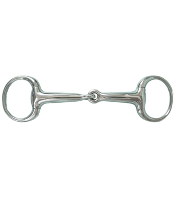 Stainless Steel Hollow Mouth Eggbutt Snaffle Bit - 5 in.