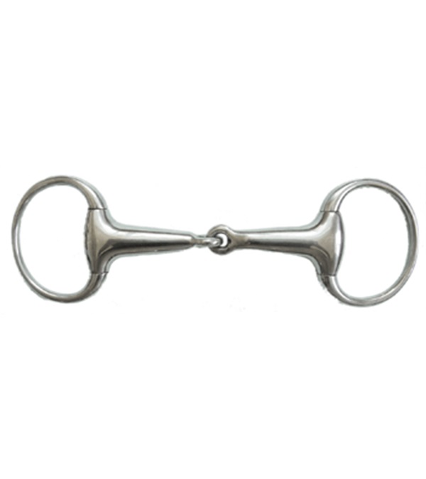 20103-5 Stainless Steel Thick Hollow Mouth Eggbutt Snaffle Bit - 5 in.