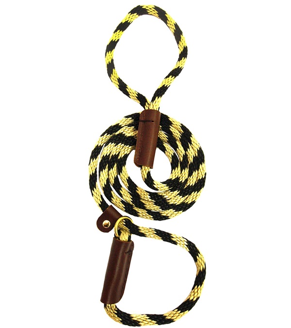 Picture of Lone Wolf 3649-TC Lone Wolf Solid Round 0.38 in. Braided Rope Lead with Slip&#44; Twstcitrus
