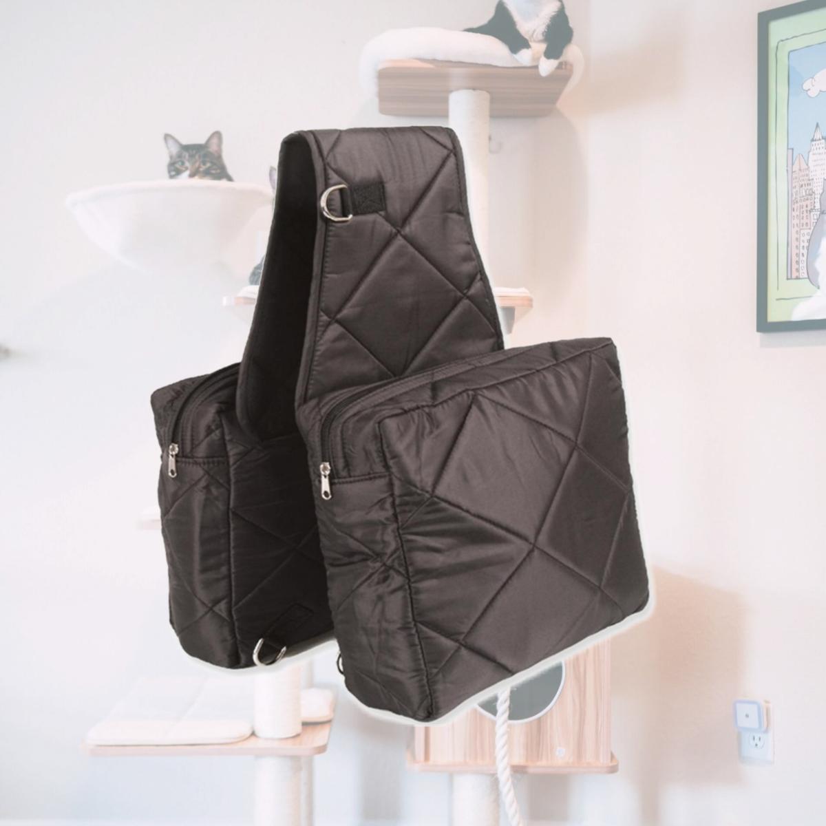 Picture of Jacks Imports 33-BR Quilted Cooler Saddle Bag, Brown