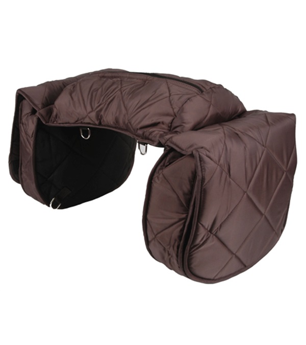 Picture of Jacks Imports 34-BK Large Quilted Cooler Saddle Bag, Black