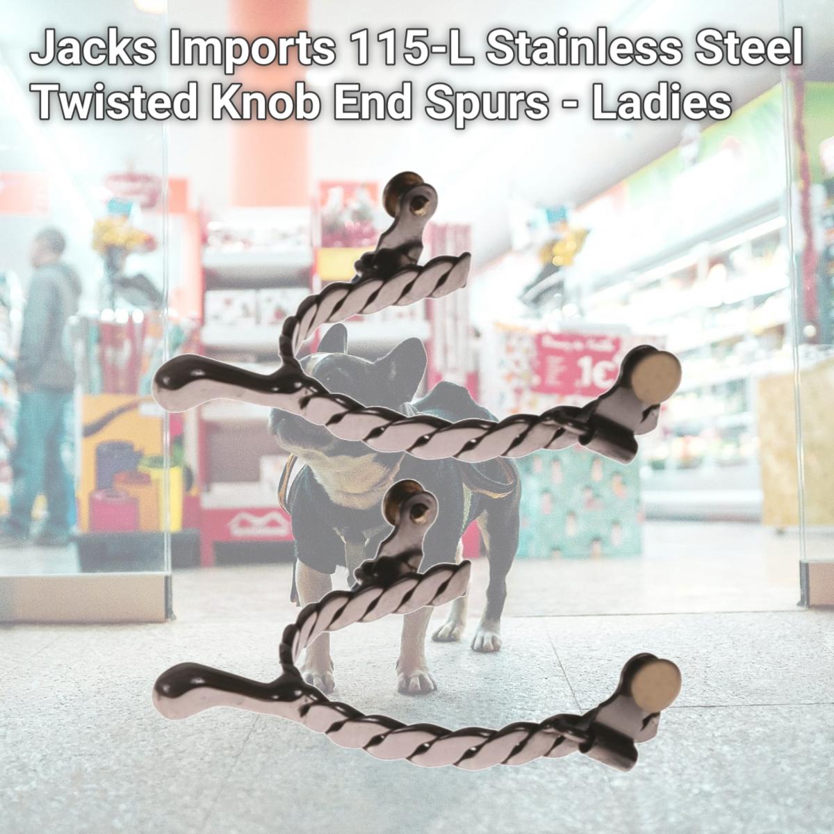 Picture of Jacks Imports 115-L Stainless Steel Twisted Knob End Spurs - Ladies