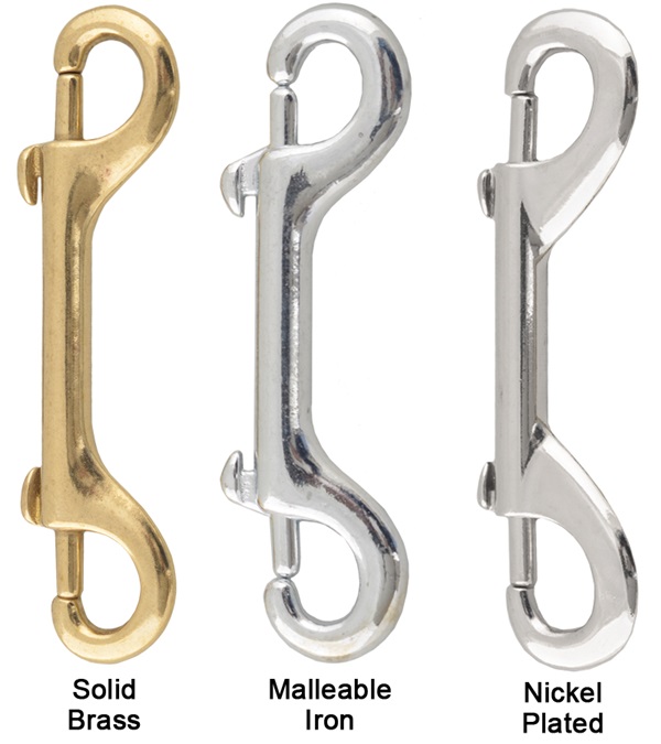 163-SB Double End Snap, Solid Brass - 4.75 in.