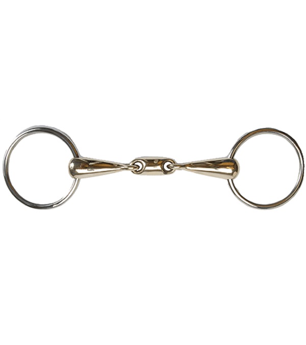 20113-5-1-8 German Silver Elliptical Link Snaffle Bit - 5.12 in.