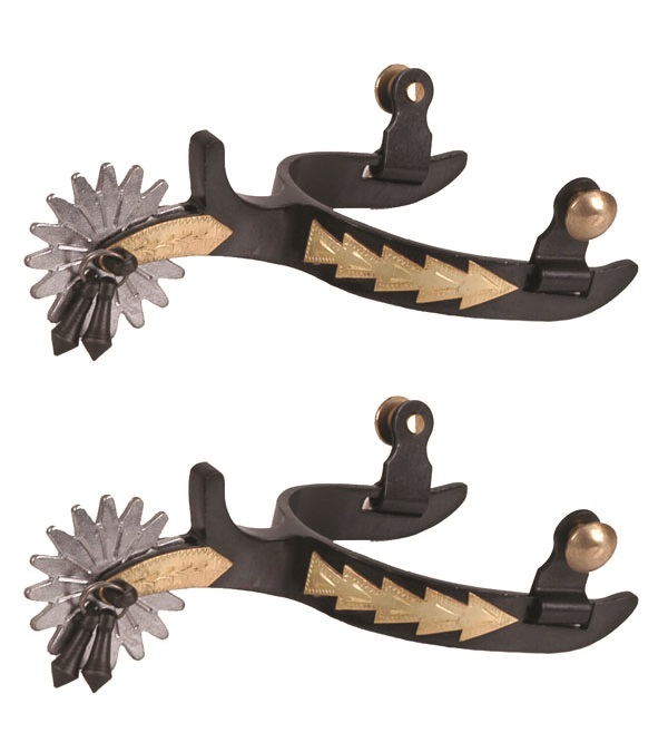 11003 Black Steel Jingle Bob Show Spurs