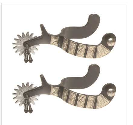 Picture of Jacks 11018 Black Steel Jingle Bob Show Spurs