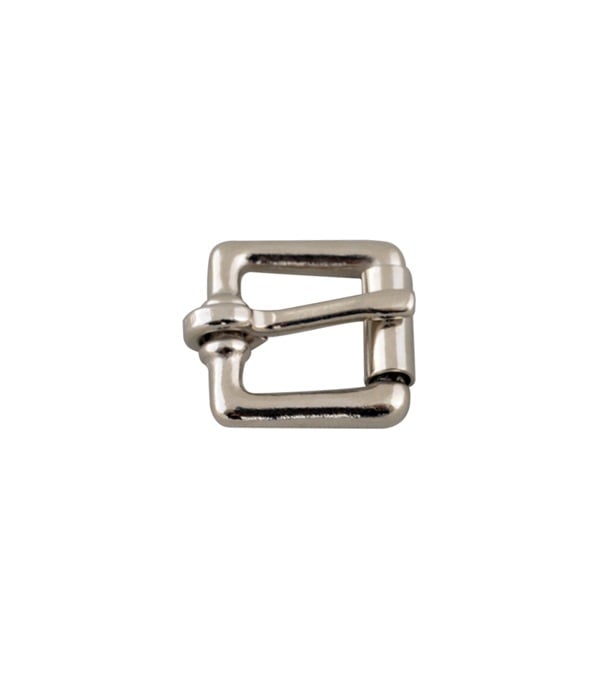Solid Brass & Nickel Plated Roller Buckle - 0.5 in.