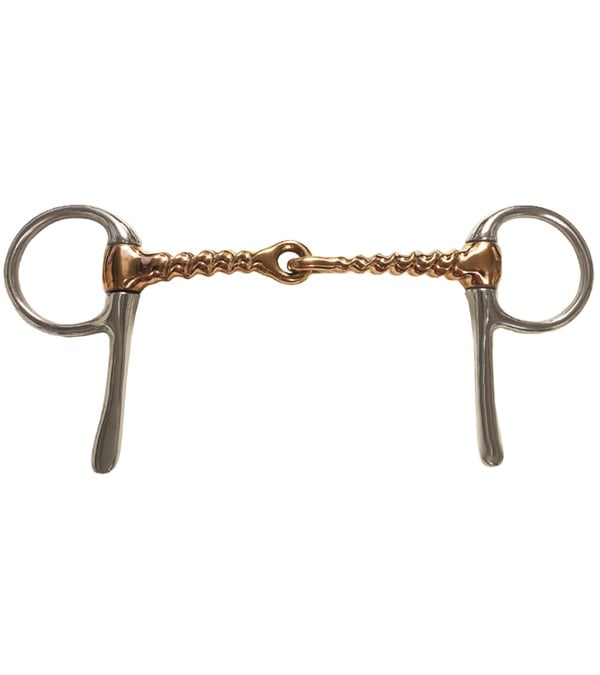 Picture of Jacks 214062-5 Half Cheek Copper Corkscrew Jointed Snaffle Bit - 5 in.