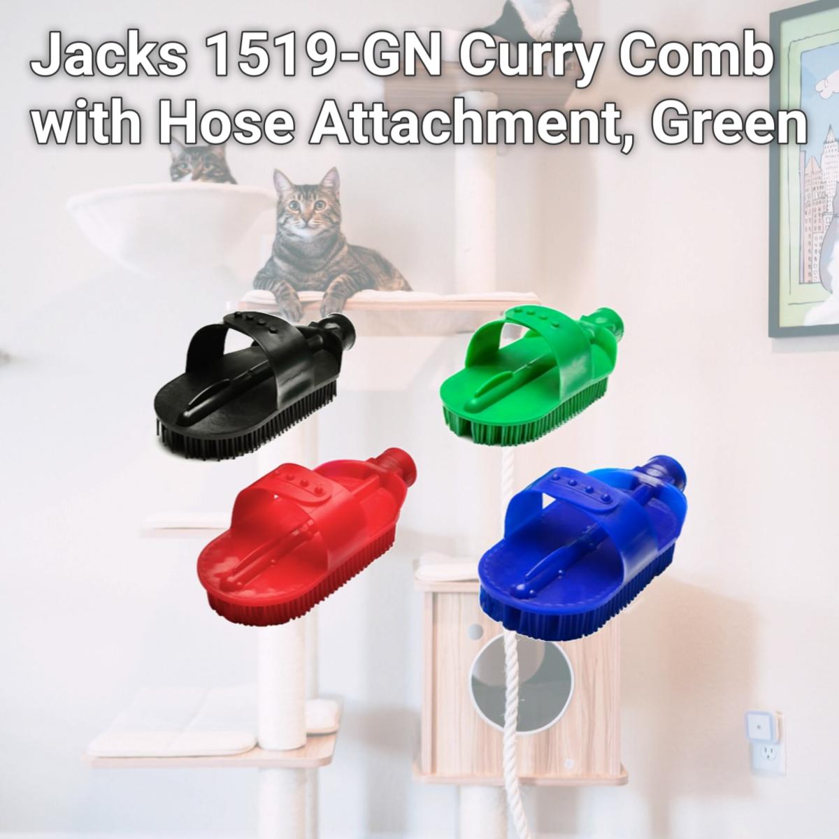 Picture of Jacks 1519-GN Curry Comb with Hose Attachment, Green