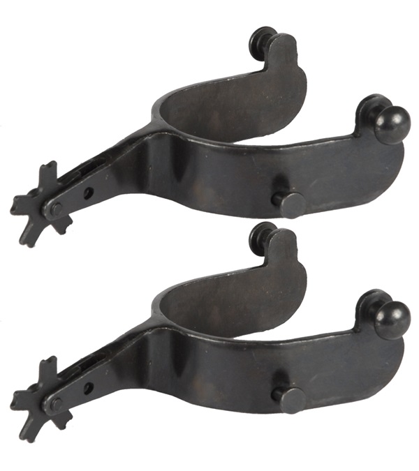 Picture of Jacks 11065 Black Steel Bull Spurs