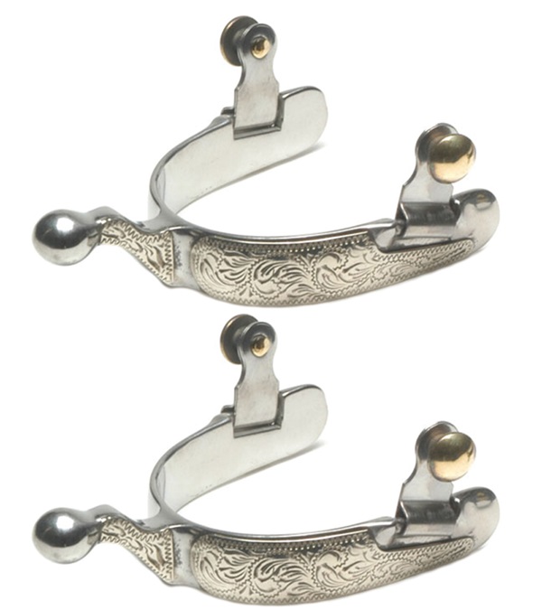 Picture of Jacks 11095 Stainless Steel Engraved Show Spurs