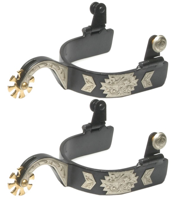 Picture of Jacks 11118 Black Steel Gooseneck Spurs