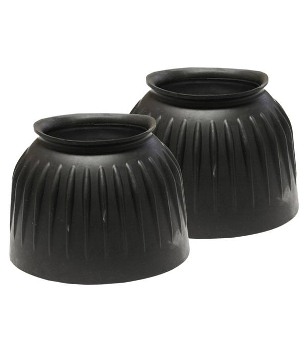 Bell Boots Ribbed No Cloth Hook & Eye, Black - Extra Large