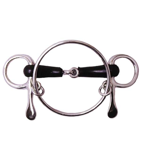 Picture of Jacks 25408-4-3-4 Dexter Half Cheek Rubber Racing Bit - 4.75 in.