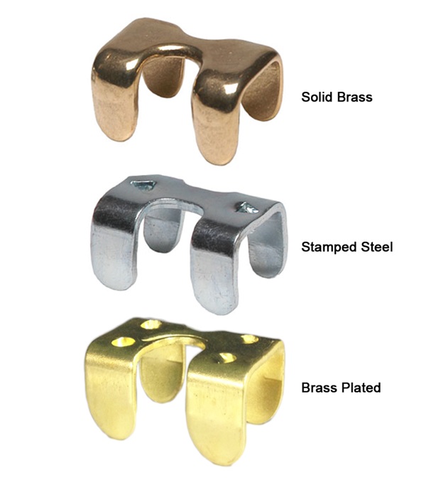 Picture of Jacks 10047-BP-7-8 Stamped Steel Rope Clamp Brass Plated - 0.87 in.