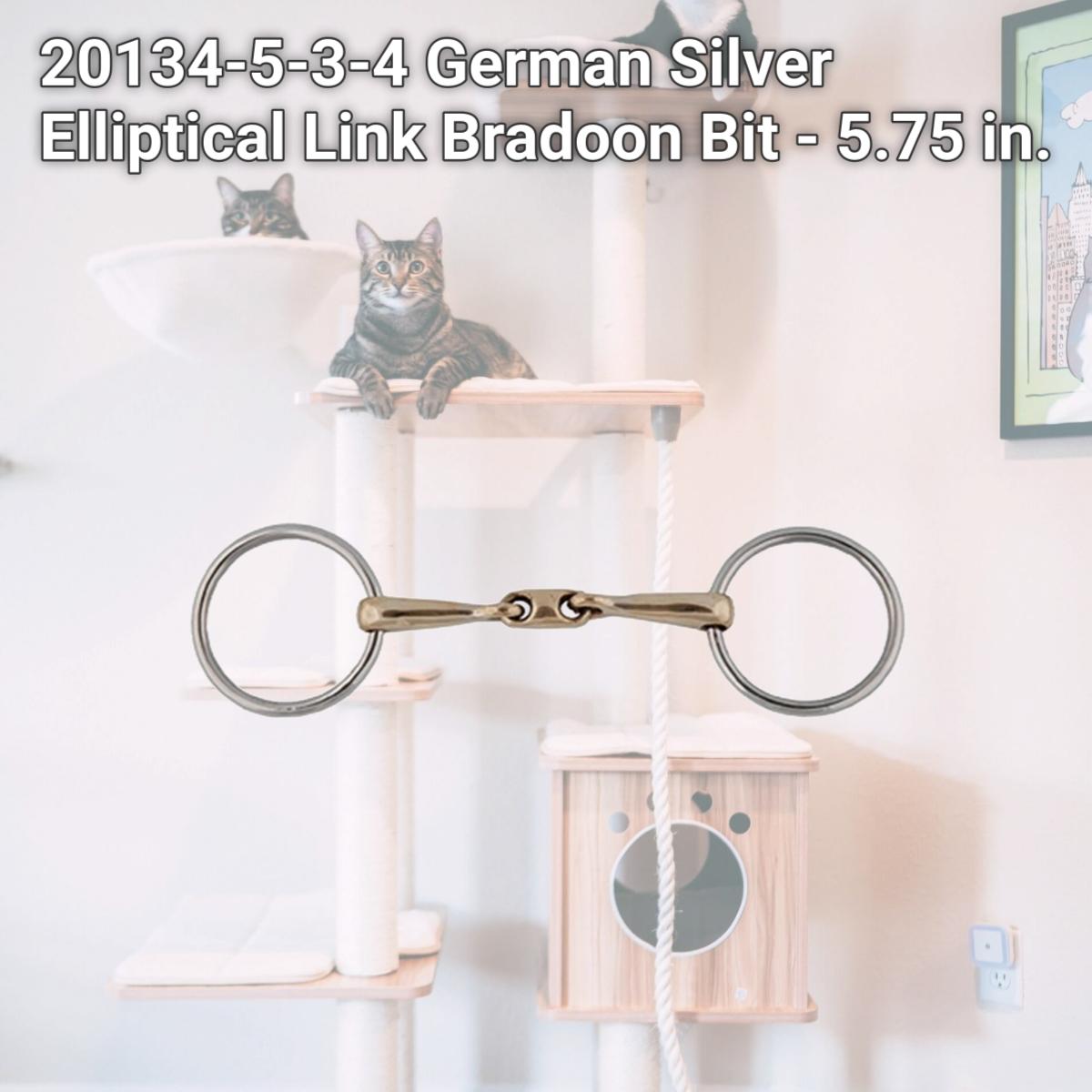 Picture of Jacks 20134-5-3-4 German Silver Elliptical Link Bradoon Bit - 5.75 in.