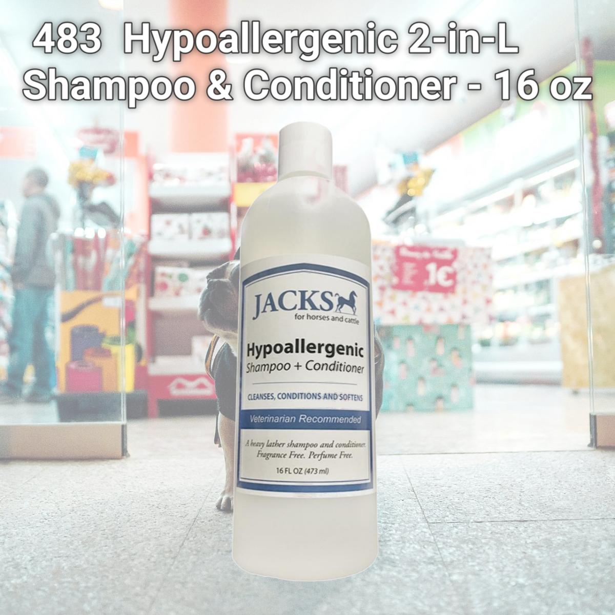 Picture of Jacks 483 Jacks Hypoallergenic 2-in-L Shampoo & Conditioner - 16 oz