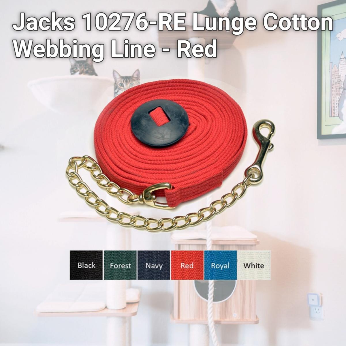 Picture of Jacks 10276-RE Lunge Cotton Webbing Line - Red