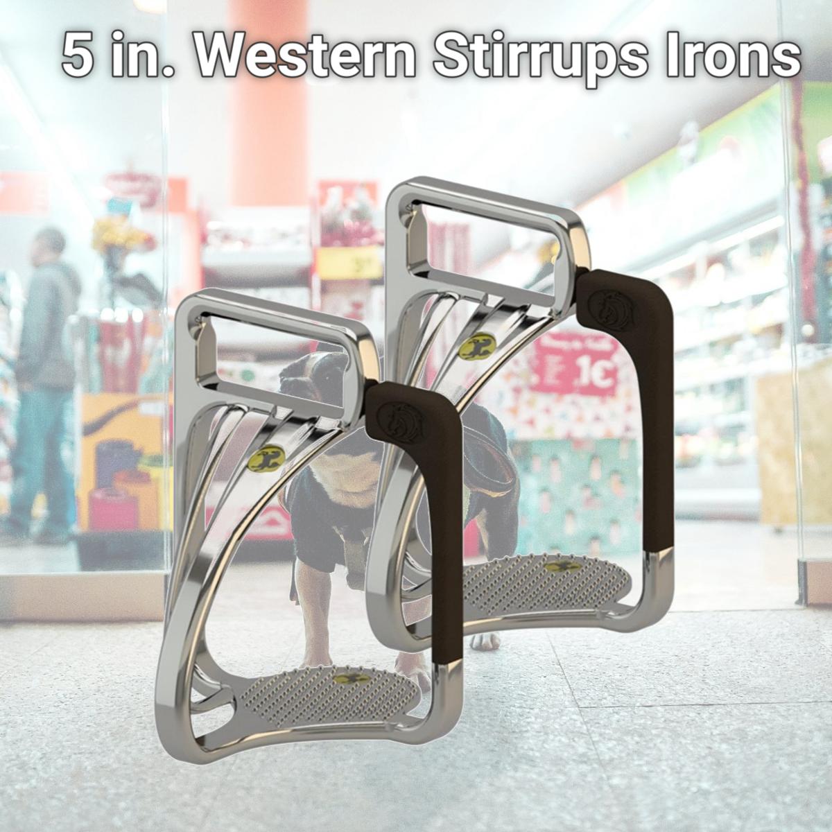 Picture of Space Technology Safety 3554-5 5 in. Western Stirrups Irons