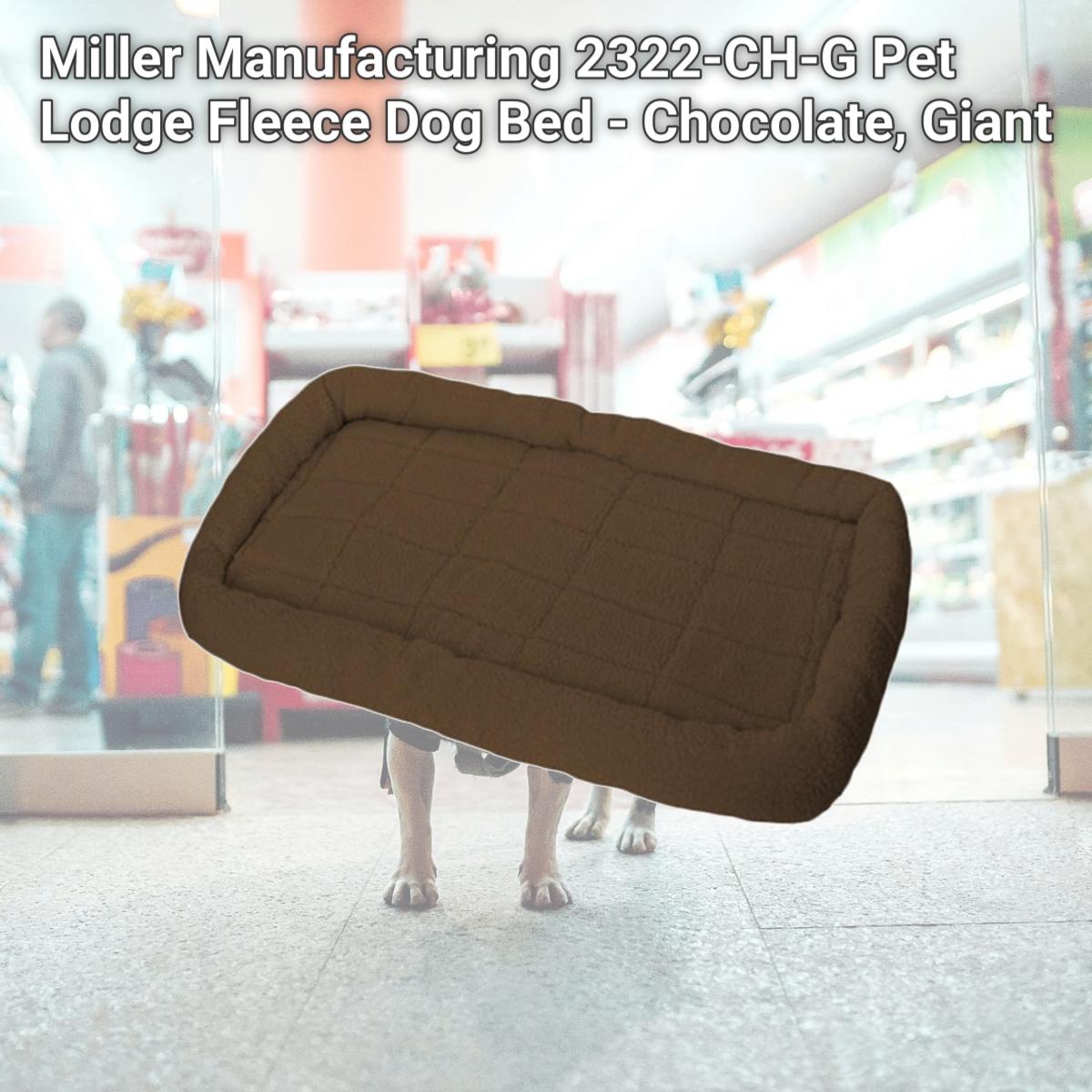 Picture of Miller Manufacturing 2322-CH-G Pet Lodge Fleece Dog Bed - Chocolate, Giant