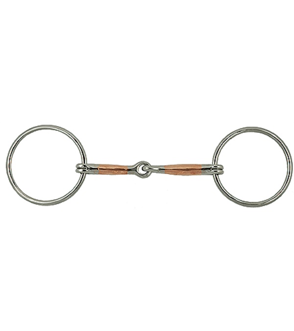 1324 Copper Inlaid Ring Snaffle Bit