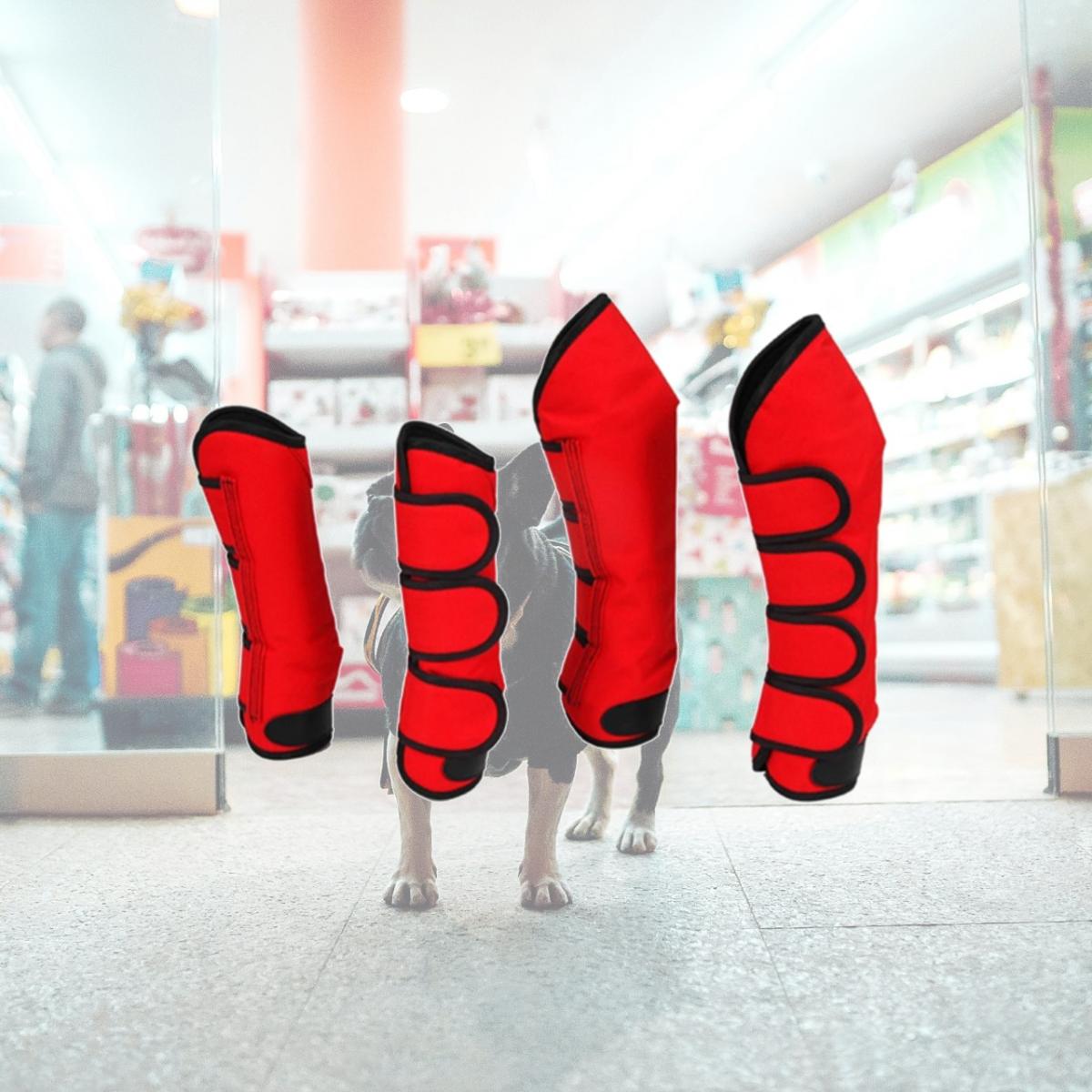 Picture of Jacks 77-RE Mini Pro Shipping Boots - Red, Set of 4