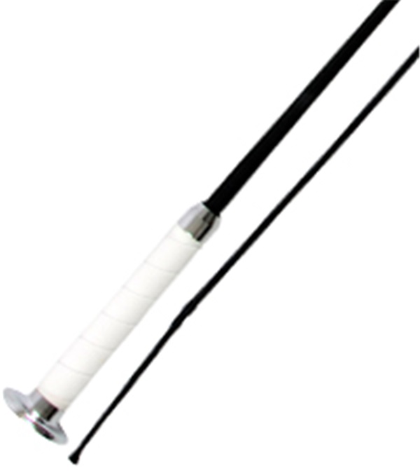 Picture of Jacks 1535-36 36 in. Dressage Whip with White Wrapped Grip Handle - Black
