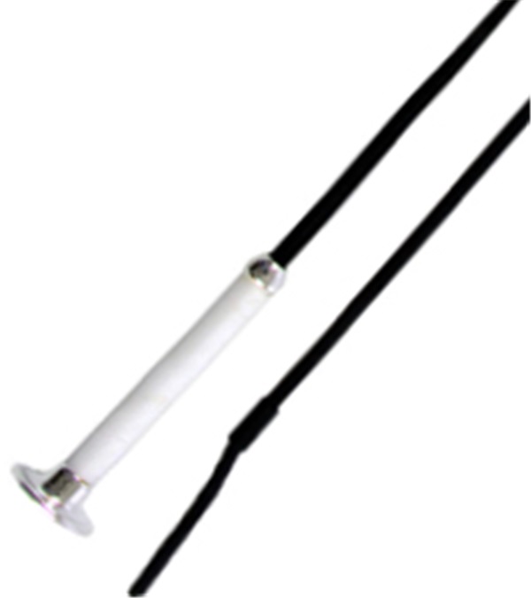 Picture of Jacks 1541-39 39 in. Dressage Whip with White Leather Covered Grip Handle - Black